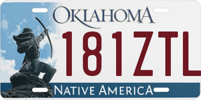 OK license plate 181ZTL