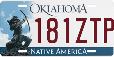 OK license plate 181ZTP