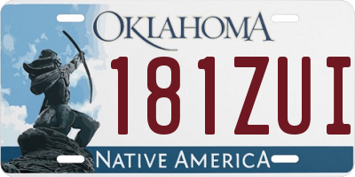 OK license plate 181ZUI