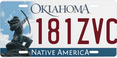OK license plate 181ZVC