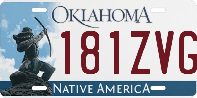 OK license plate 181ZVG