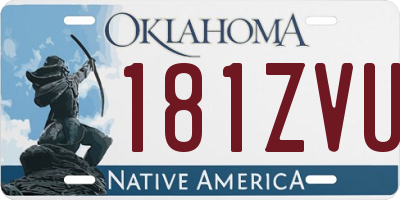 OK license plate 181ZVU