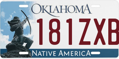 OK license plate 181ZXB