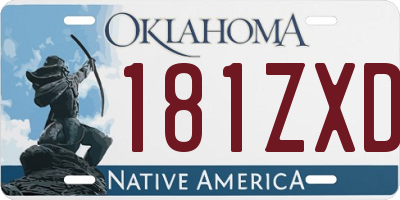 OK license plate 181ZXD