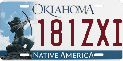 OK license plate 181ZXI