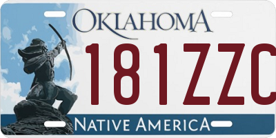 OK license plate 181ZZC