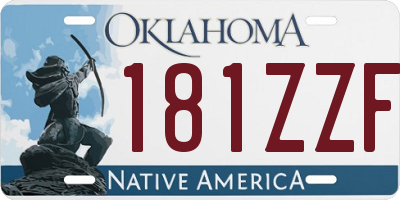 OK license plate 181ZZF