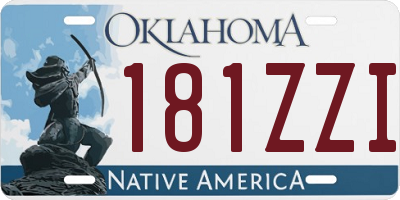 OK license plate 181ZZI