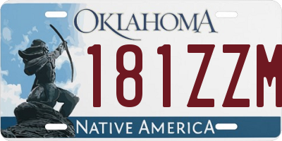 OK license plate 181ZZM