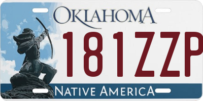 OK license plate 181ZZP