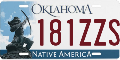 OK license plate 181ZZS