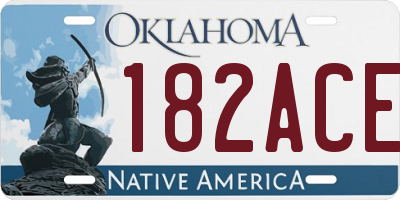 OK license plate 182ACE