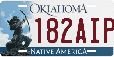OK license plate 182AIP