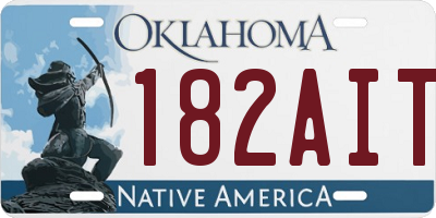 OK license plate 182AIT