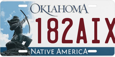 OK license plate 182AIX