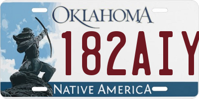 OK license plate 182AIY