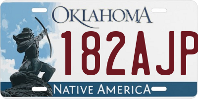OK license plate 182AJP