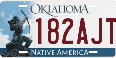 OK license plate 182AJT