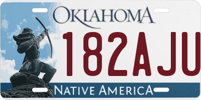OK license plate 182AJU