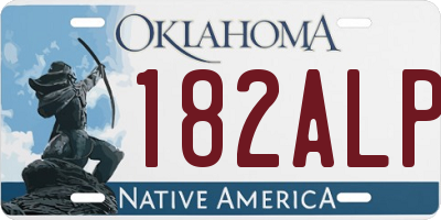 OK license plate 182ALP