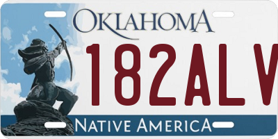 OK license plate 182ALV