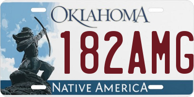 OK license plate 182AMG