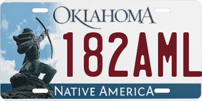OK license plate 182AML