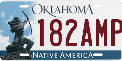 OK license plate 182AMP