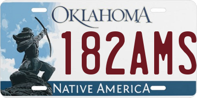 OK license plate 182AMS