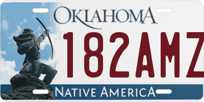 OK license plate 182AMZ