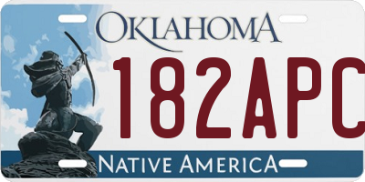 OK license plate 182APC