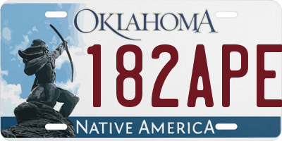 OK license plate 182APE