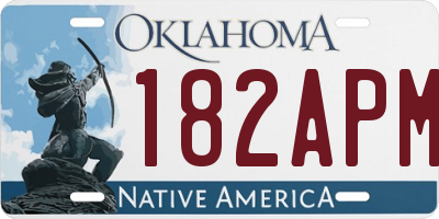 OK license plate 182APM