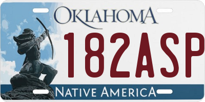 OK license plate 182ASP