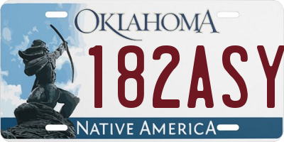 OK license plate 182ASY