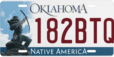 OK license plate 182BTQ
