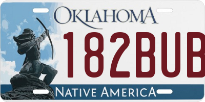 OK license plate 182BUB