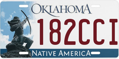 OK license plate 182CCI
