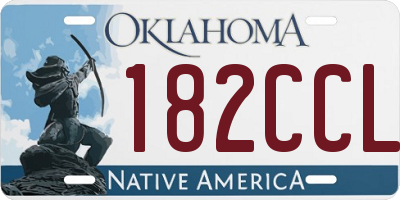 OK license plate 182CCL