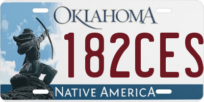 OK license plate 182CES