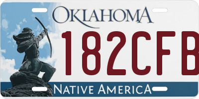 OK license plate 182CFB