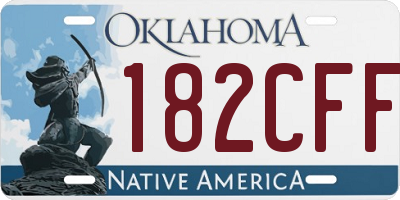 OK license plate 182CFF