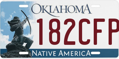 OK license plate 182CFP
