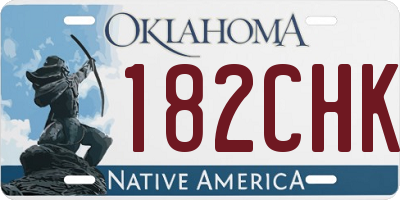 OK license plate 182CHK