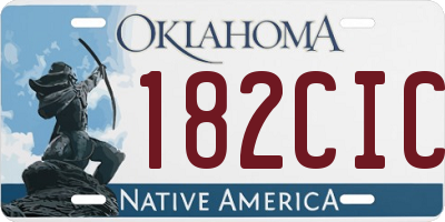 OK license plate 182CIC