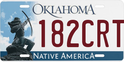 OK license plate 182CRT