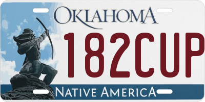 OK license plate 182CUP