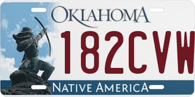 OK license plate 182CVW