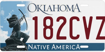 OK license plate 182CVZ