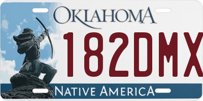OK license plate 182DMX